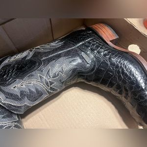 Men’s Black Cowboy Boots Leather